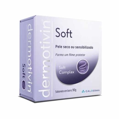 Sabonete Facial Galderma Dermotivin Soft barra, 1 unidade com 90g