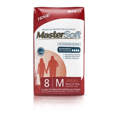 Fralda mastersoft m 8un 