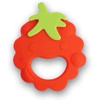 Mordedor de silicone funny fruit morango multikids baby 