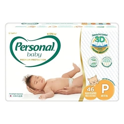 Fralda personal baby premium protection tamanho p 40 unidades (mega)