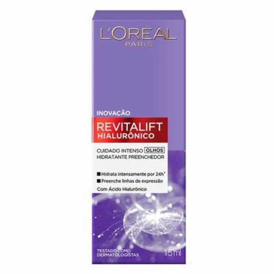 Creme anti-idade para area dos olhos L oreal Revitalift Hialuronico 15mL