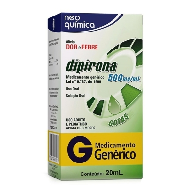 Dipirona sodica gotas 500mg/ml 20ml neo quimica