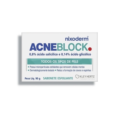 Acneblock sabonete esfoliante 90g hertz,