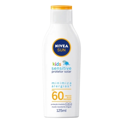 Protetor Solar infantil nivea Sun Kids Sensitive FPS 60 com 125mL