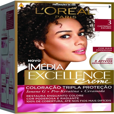 Tintura em creme imedia excellence castanho escuro 3