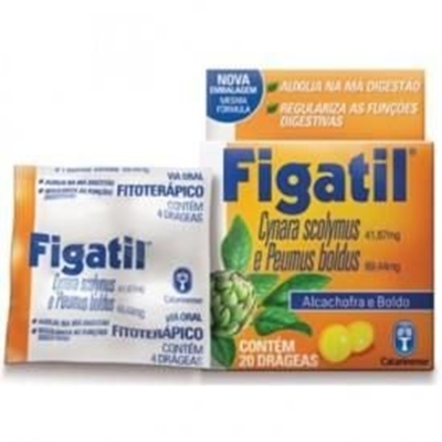 Figatil alcachofra/boldo 20drg,