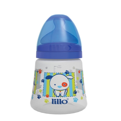 Mamadeira Lillo Design Fashion ortodontica 0 a 6 meses, azul, 1 unidade com 180mL