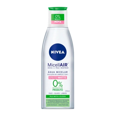 Agua Micelar Bifasica nivea MicellaiR expert Pele Mista e oleosa - 200mL