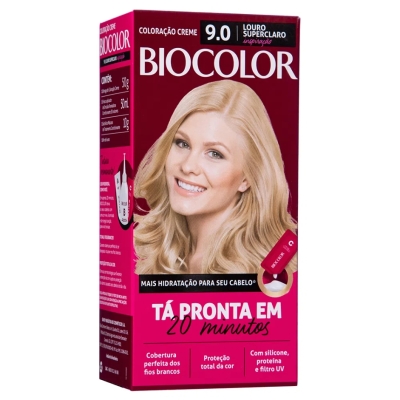 Tintura em creme biocolor mini kit louro muito claro 9.0