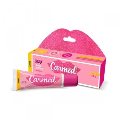 Hidratante labial carmed bff rosa glitter cimed