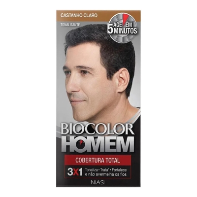 Tonalizante biocolor homem castanho claro