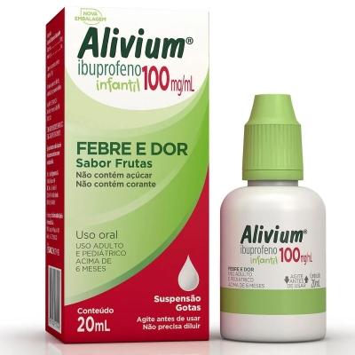 Alivium infantil 100mg 20ml (ibuprofeno)