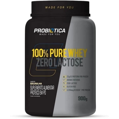 Whey Probiotica 100% Pure Whey Baunilha Zero Lactose 900g