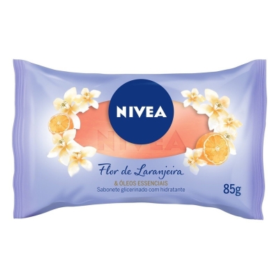 Sabonete Glicerinado nivea flor de laranjeira e oleos essenciais, barra, 1 unidade com 85g