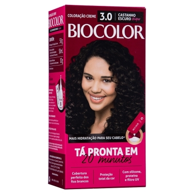 Tintura em creme biocolor mini kit castanho escuro 3.0