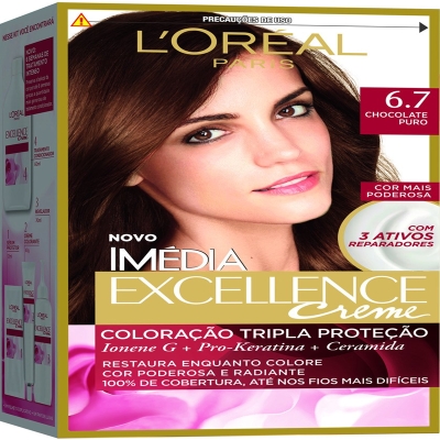 Tintura em creme imedia excellence chocolate puro 6.7