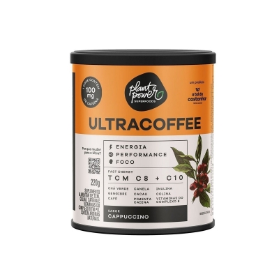 Ultracoffee Plant Power cappuccino, lata com 220g