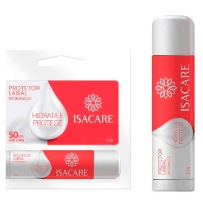 Isacare protetor labial fps 50 morango