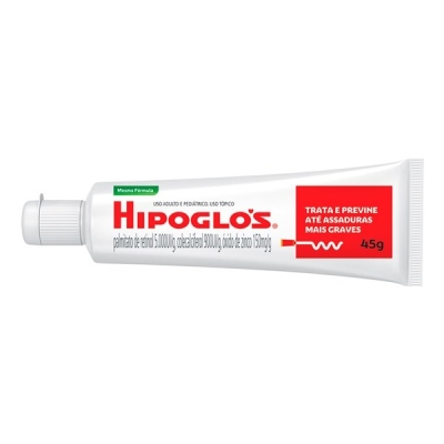 Hipoglos pomada 40 gramas (oxido de zinco+ colecalciferol+ retinol)