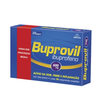 Buprovil comprimido 600mg, caixa com 20 comprimidos revestidos