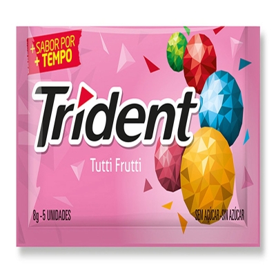 Chiclete trident sabor tutti frutti 8g