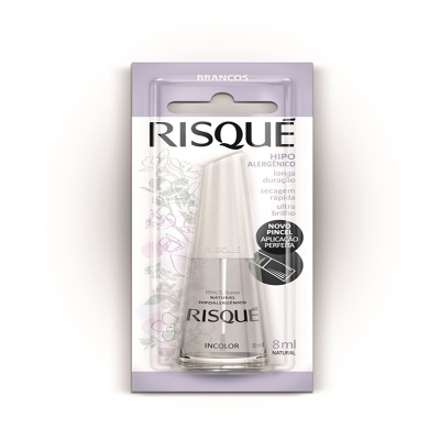 Esmalte risque brancos incolor,