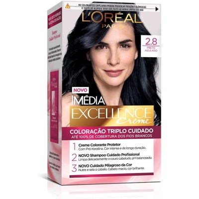 Tintura em creme imedia excellence preto extra profundo 2.8