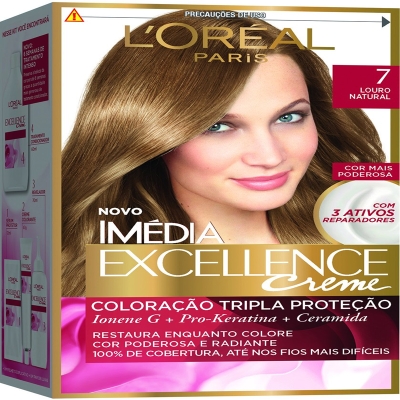 Tintura em creme imedia excellence louro natural 7