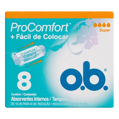 Absorvente interno ob. procomfort super 8 unidades