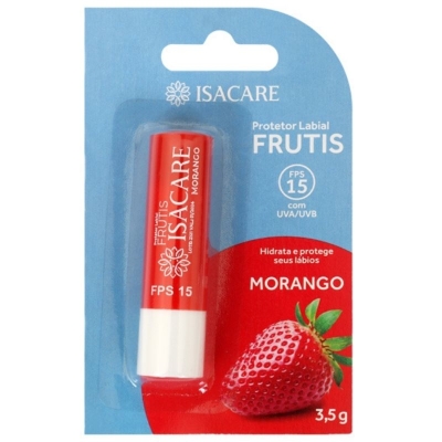 Protetor Labial isacare Frutis FPS 15, morango