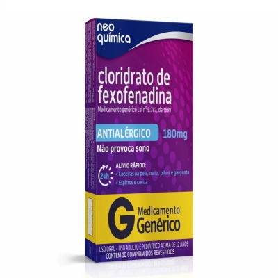 Cloridrato de Fexofenadina 180mg 10 comprimidos Neo Química