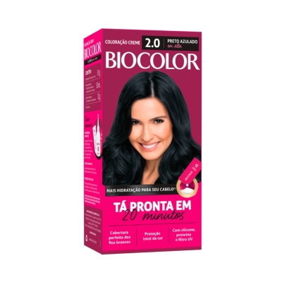 Tintura em creme biocolor mini kit preto azulado 2.0