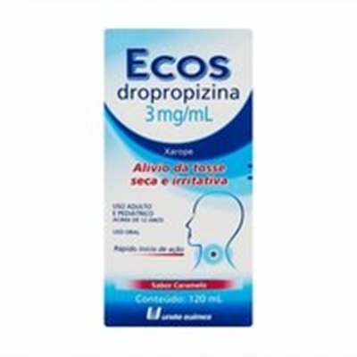 Ecos xarope adulto 3mg/ml 120ml uniao quimica (dropropizina)