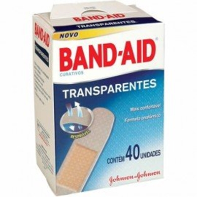 Curativo band aid transparentes 40 unidades