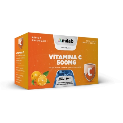 Amilab Vitamina C 500mg 30 Cápsulas