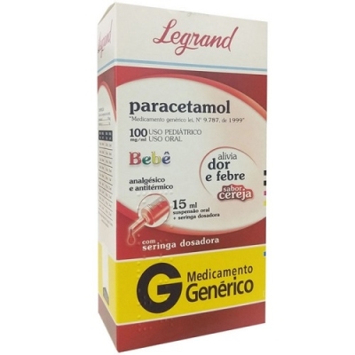 Paracetamol Bebê 100mg/ml Gotas 15ml Legrand