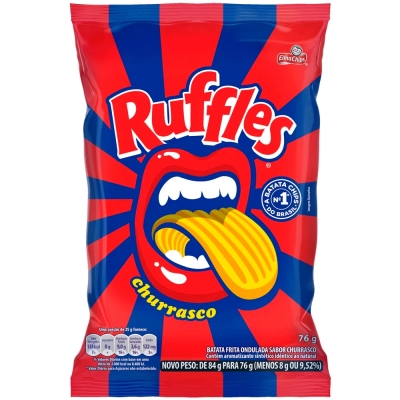 Batata ruffles elma chips sabor churrasco 76g