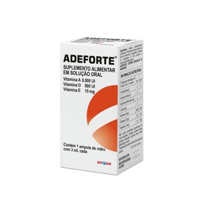 Polivitamínico Adeforte 10.000UI Ampola de 3ml