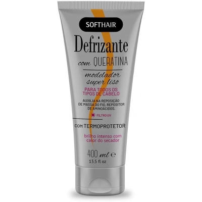 Defrizante capilar com Queratina Soft Hair bisnaga com 400mL