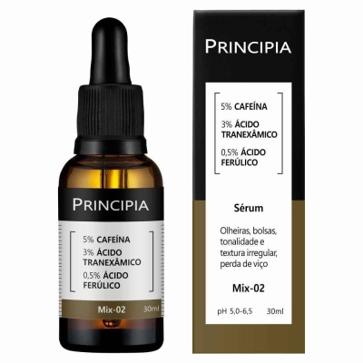 Serum principia mix-02 - 5% cafeina + 3% acido tranexamico + 0.5% acido ferulico 30ml