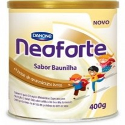 Suplemento alimentar infantil neoforte baunilha, lata com 400g