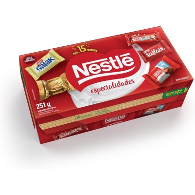 Caixa de bombom especialidades nestle 251g