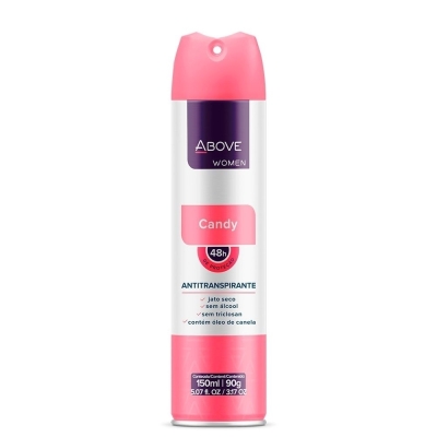 Desodorante antitranspirante above Women candy, aerossol com 150mL