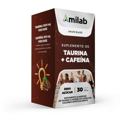 Amilab imunidade pre-treino taurina+cafeina 30 capsulas