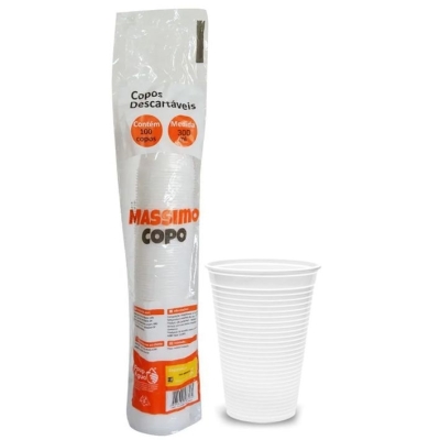 Copo descartavel massimo 200ml 100un 