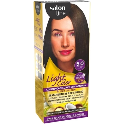 TINTURA EM CREME SALON LINE LIGHT COLOR CASTANHO CLARO 5.0