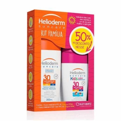 Kit helioderm familia fps30 200ml+kids fps30 120ml,