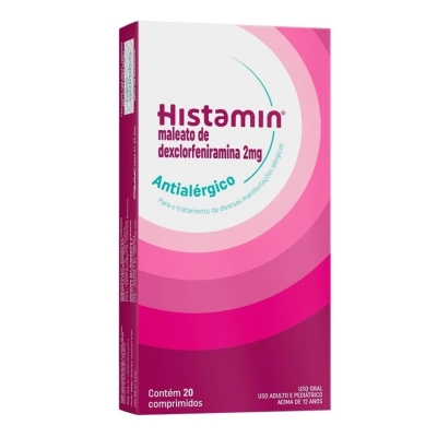 Histamin 2mg 20 comprimidos neo quimica (dexclorfeniramina)