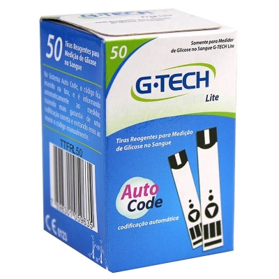 Tiras para glicose g-tech free lite 50un