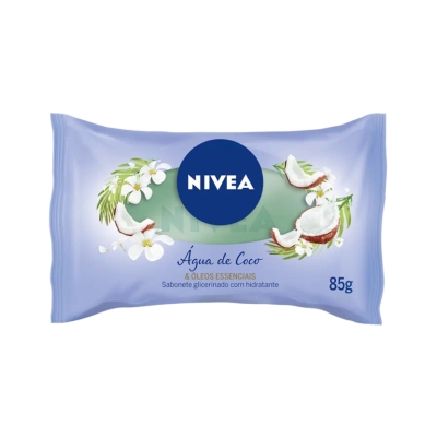 Sabonete Glicerinado nivea agua de coco e oleos essenciais, barra, 1 unidade com 85g